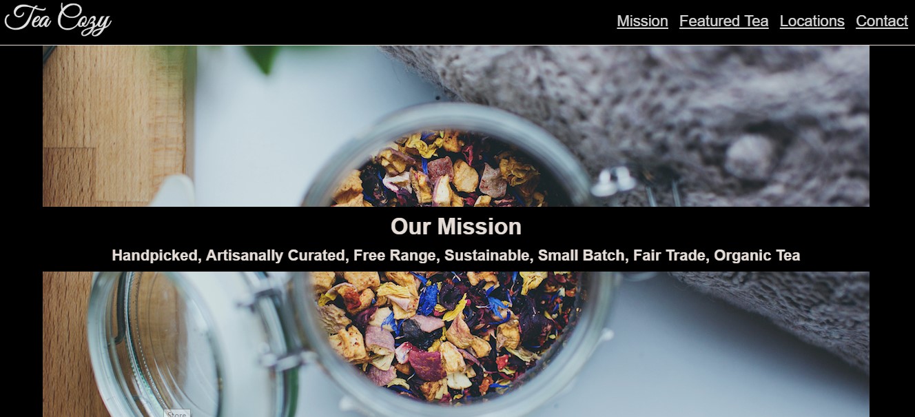 TeaCozy Landing Page Project